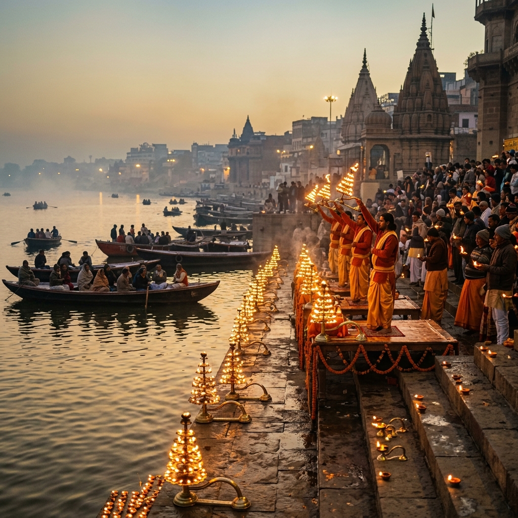 Ganga Aarti Ritual at Varanasi Ghats